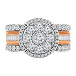Womens 2 CT. T.W. Genuine White Diamond 10K Rose Gold Round Engagement Ring