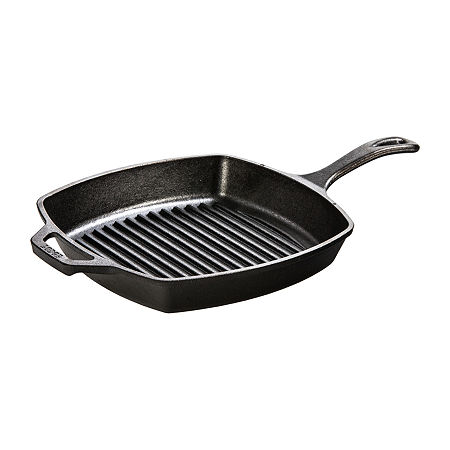 Lodge Cookware 10.5 Square Cast Iron Grill Pan, One Size, Black