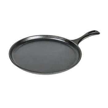 Commercial Chef Cast Iron 10.5 Round Griddle Black
