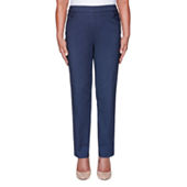 Liz Claiborne Alexis Ponte Womens Mid Rise Straight Pull-On Pants, Color:  Burgundy Passion - JCPenney