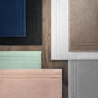 Fieldcrest Luxury Egyptian Cotton Loops Border Stripe Bathtub Mat