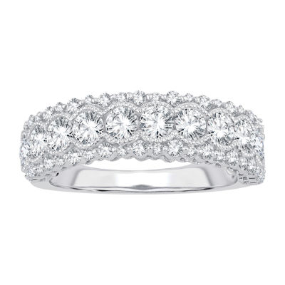 Womens 1 1/2 CT. T.W. Natural White Diamond 10K Gold Anniversary Band