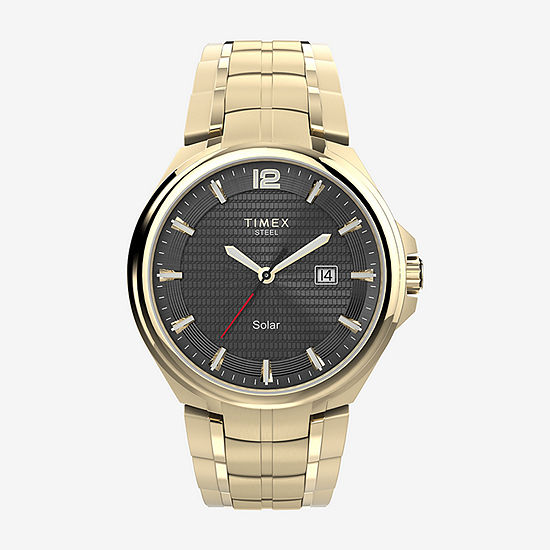 Timex Mens Gold Tone Stainless Steel Bracelet Watch Tw2v39800ji