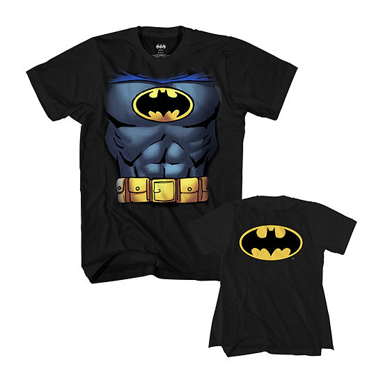 Little & Big Boys Crew Neck Batman Short Sleeve Graphic T-Shirt