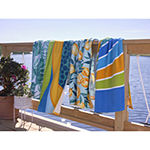Outdoor Oasis Block Geo Printed Beach Towel