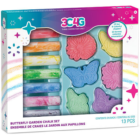 Three Cheers For Girls Butterfly Garden 13 Piece Chalk Set 13-pc. Chalk, One Size, Multiple Colors