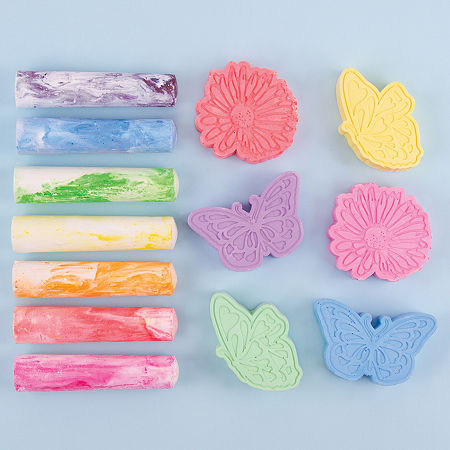 Three Cheers For Girls Butterfly Garden 13 Piece Chalk Set 13-pc. Chalk, One Size, Multiple Colors