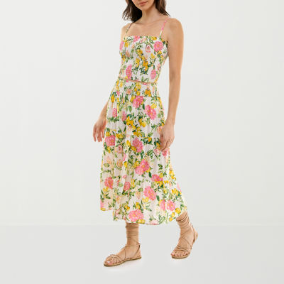 City Triangle Womens Floral Midi Dress Set Juniors