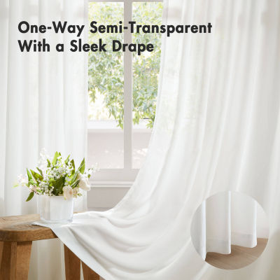 Madison Park Lexus Rod Pocket Back Tab Light-Filtering Set of 2 Curtain Panel