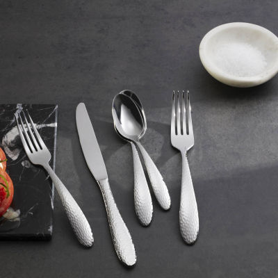 Oneida® Reyna 45-pc. Hammered Flatware Set