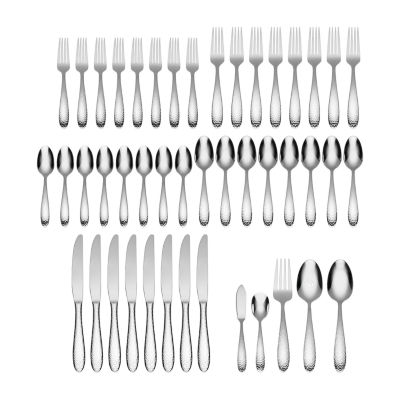 Oneida® Reyna 45-pc. Hammered Flatware Set