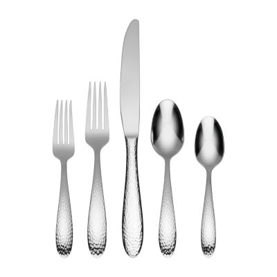Oneida® Reyna 45-pc. Hammered Flatware Set