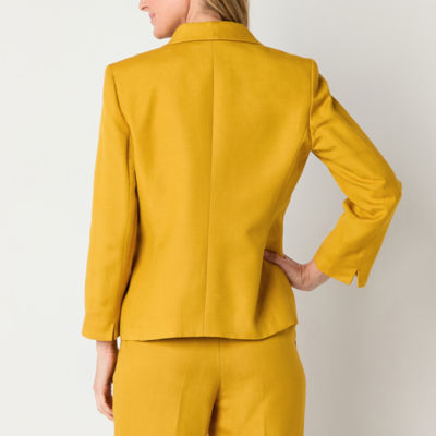 Black Label by Evan-Picone Linen Blend Womens Classic Fit Suit Jacket