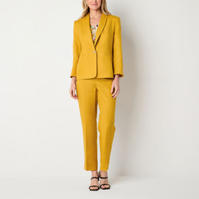 Black Label by Evan-Picone Linen Blend Womens Classic Fit Suit Jacket