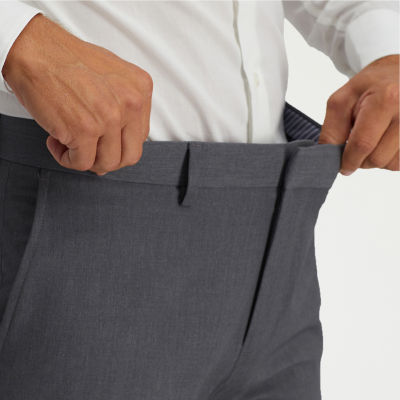 Haggar JMH 4 Way Stretch Ultra Mens Stretch Fabric Super Slim Fit Flat Front Suit Pant