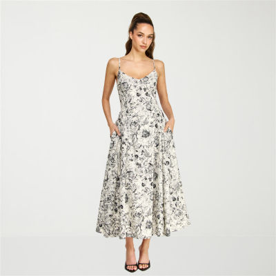 belle vie Womens Printed Poplin Dress