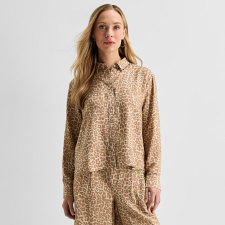 Liz Claiborne Womens Tall Long Sleeve Blouse