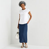 Black Label by Evan-Picone Knit Womens Mid Rise Maxi Skirt - JCPenney