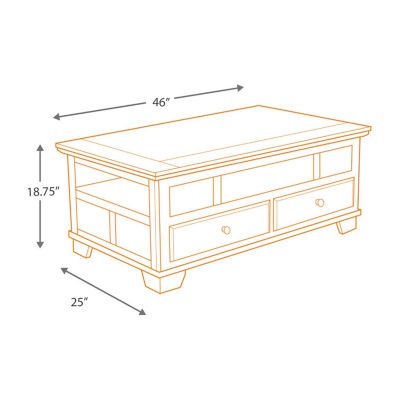 Signature Design by Ashley® Gately 2-Drawer Lift-Top Coffee Table