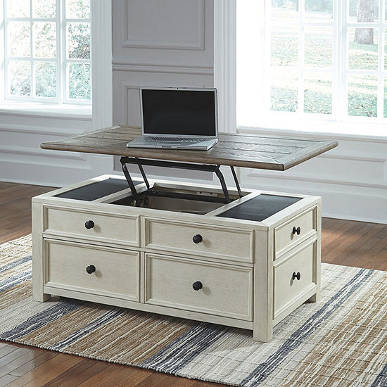 Signature Design by Ashley Roanoke 4-Drawer Lift-Top Coffee Table