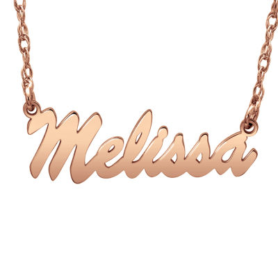 Personalized Womens 10K or 14K Gold Pendant Necklace