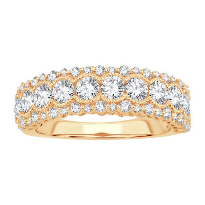 Womens 1 1/2 CT. T.W. Natural White Diamond 10K Gold Anniversary Band