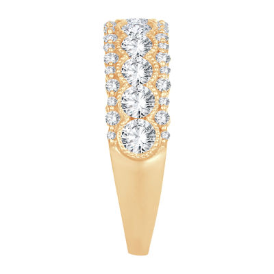 Womens 1 1/2 CT. T.W. Natural White Diamond 10K Gold Anniversary Band