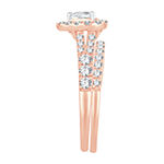 Womens 1 CT. T.W. Genuine White Diamond 10K Rose Gold Pear Bridal Set