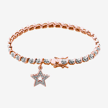 Star Diamond Tennis Bracelet Rose