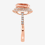 Womens 1/2 CT. T.W. Genuine Pink Morganite 14K Rose Gold Cocktail Ring