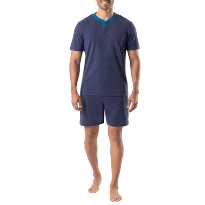 Van Heusen Mens Short Sleeve 2-pc. Shorts Pajama Set, Color: Navy ...