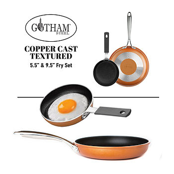 GOTHAM STEEL Non Stick Frying Pan Nonstick 9.5 Inch Square Ceramic Pan for  Cooking, Ultra Nonstick Frying Pan with 20% More Cooking Surface, Skillet