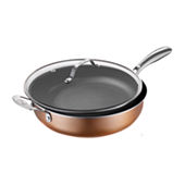 Cuisinart 12-Inch Deep Fry Pan w/Cover, Chef's Classic Nonstick Hard  Anodized Collection, 622-30DFP1