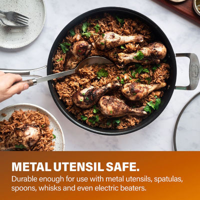 Gotham Steel Copper Cast Textured 5.5-qt Nonstick Jumbo Cooker with Tempered Glass Lid