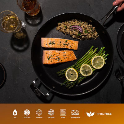 Gotham Steel Copper Cast Textured 5.5-qt Nonstick Jumbo Cooker with Tempered Glass Lid