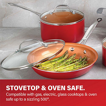 Gotham Steel Stackmaster 3-pc. Aluminum Dishwasher Safe Non-Stick Cookware  Set, Color: Copper - JCPenney