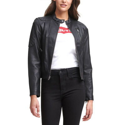 a.n.a Faux Leather Motorcycle Jacket, Color: Black - JCPenney