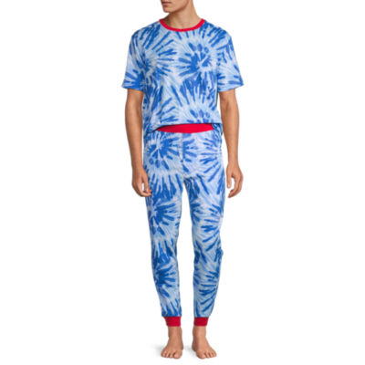 Hope & Wonder Mens Crew Neck Short Sleeve 2-pc. Pant Pajama Set