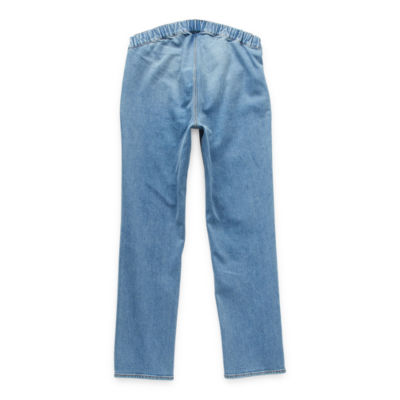 mutual weave Mens Easy-on + Easy-off Seated Wear Adaptive Stretch Fabric Straight Leg Jean