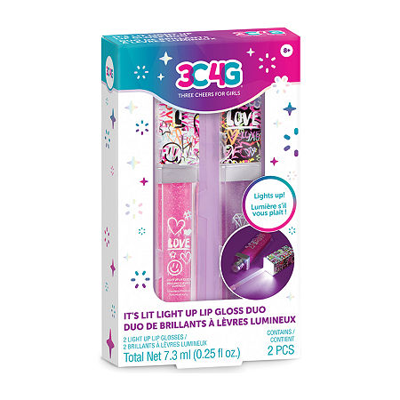 Three Cheers For Girls Graffiti: It's Lit Light Up Lip Gloss Duo, One Size, Multiple Colors