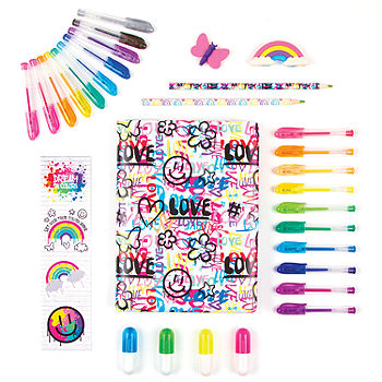 Three Cheers For Girls Butterfly Sketchbook & Drawing 20 Piece Set -  JCPenney