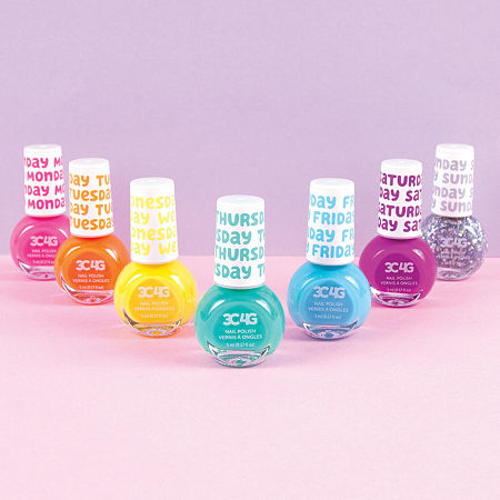 Three Cheers For Girls Rainbow Days Of The Week Nail Polish 7 Bottle Set, One Size, Multiple Colors