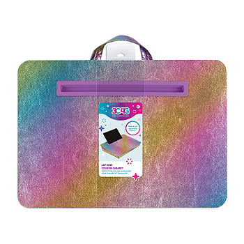 Sleek Iridescent Rainbow Glitter Clear Acrylic Lap Desk – Aura In Pink Inc.
