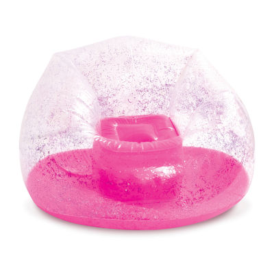 Three Cheers For Girls Pink Glitter Confetti Inflatable Kids Chair