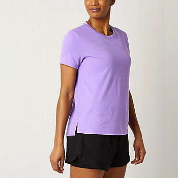 Xersion Womens Cotton Crew Neck Short Sleeve T-Shirt Tall - JCPenney