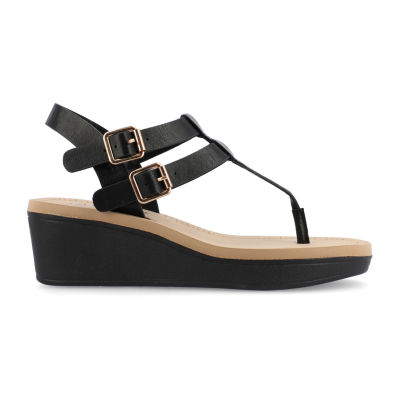 Journee Collection Womens Bianca Wedge Sandals