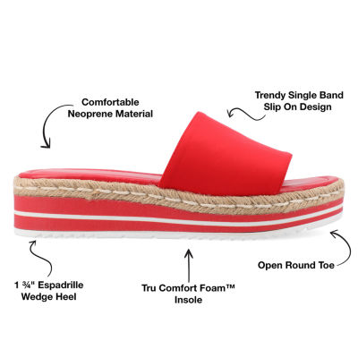 Journee Collection Womens Rosey Slide Sandals