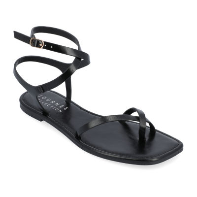 Journee Collection Womens Charra Ankle Strap Flat Sandals