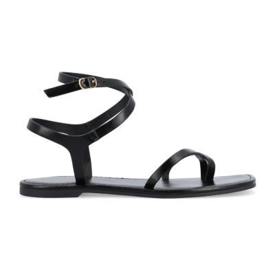 Journee Collection Womens Charra Ankle Strap Flat Sandals