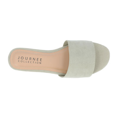 Journee Collection Womens Kolinna-Wd Flat Sandals Wide Width